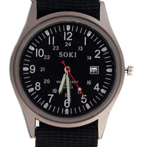 Soki mens canvas luxury watch