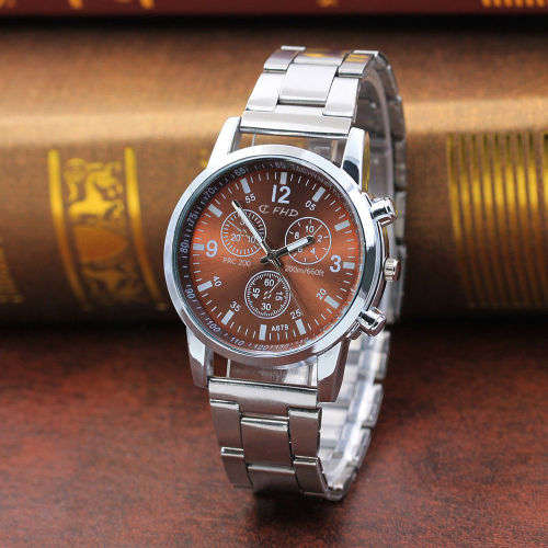 Luxury steel infused mens FHD elegant watch