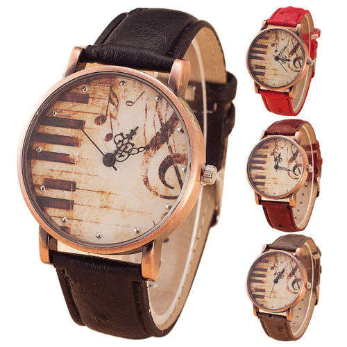 Stunning music note detailed watch