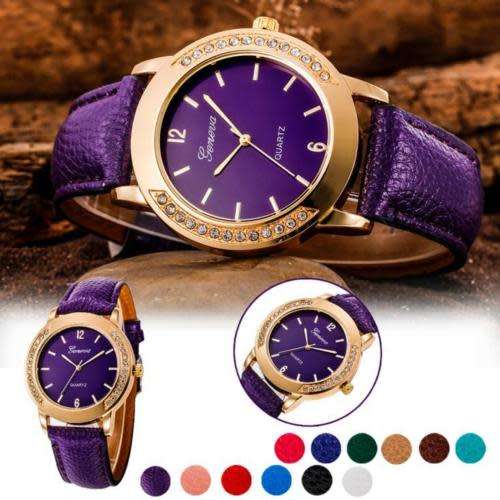 Geneva ladies crystal diamante design watch