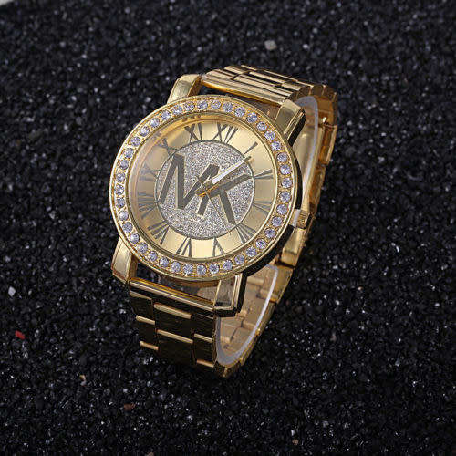 HOT!! Fashion women men diamond crystal stainless steel wrist quartz watches