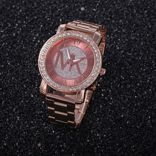 HOT!! Fashion women men diamond crystal stainless steel wrist quartz watches