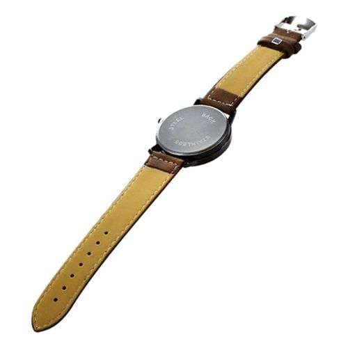 SOXY Mens Watch Leather Band Steel Analog Quartz Business Wrist Watch.. LATE ENTRY