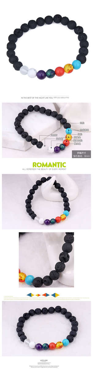 Chakra healing bracelet.. with lava rock and crystals