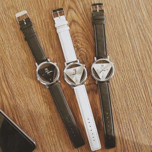 Triangular ladies/ mens quartz writst watch