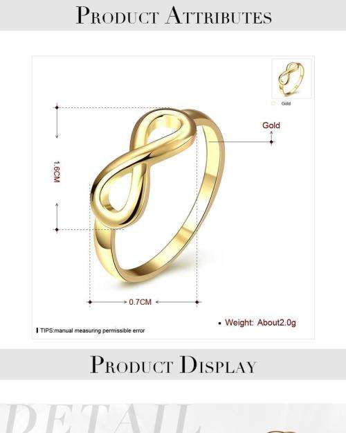 Stunning infinity 9ct gold filled ring...