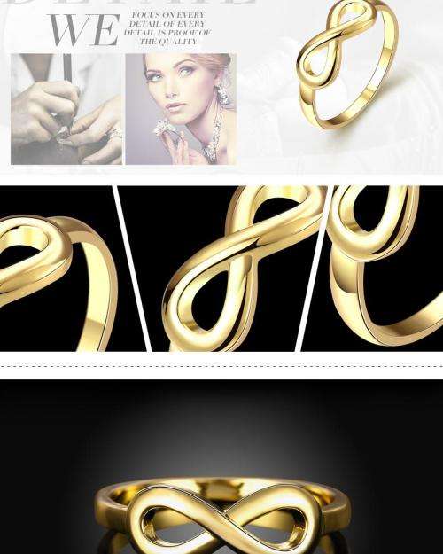 Stunning infinity 9ct gold filled ring...