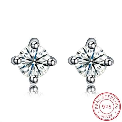 925 certified sterling silver stud earrings