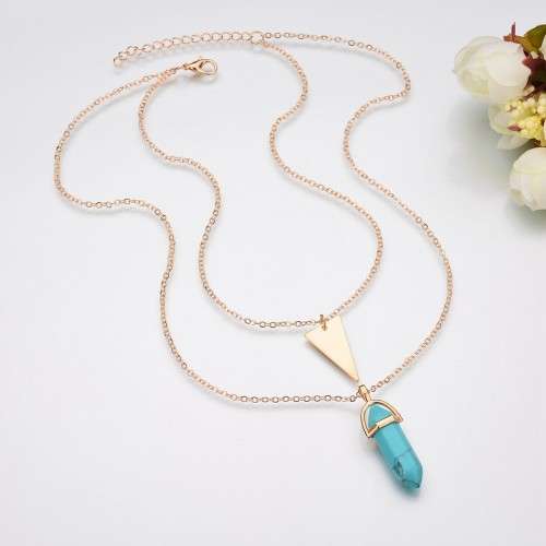 Chakra healing pendant with multi chain and charm..Various stones to choose from