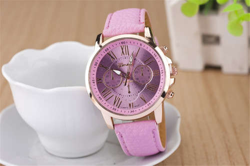 Geneva ladies pu leather and analog watch ** LOWEST SHIPPING