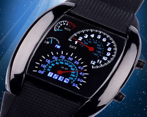 Digital LED car dash style watch...