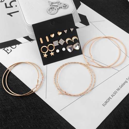 12 piece gold or silver earring set!!