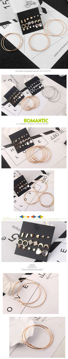 12 piece gold or silver earring set!!