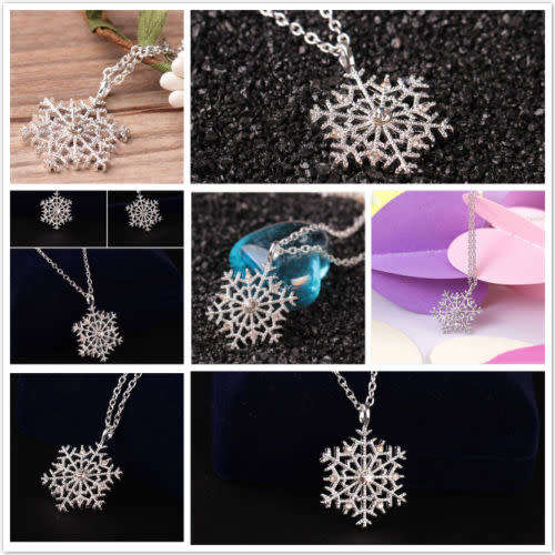 Snowflake layered necklace/pendant