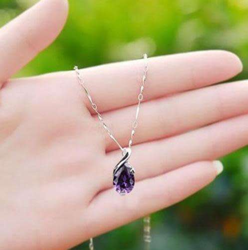 Elegant Gemstone  Amethyst Pendant .. LOWEST shipping!