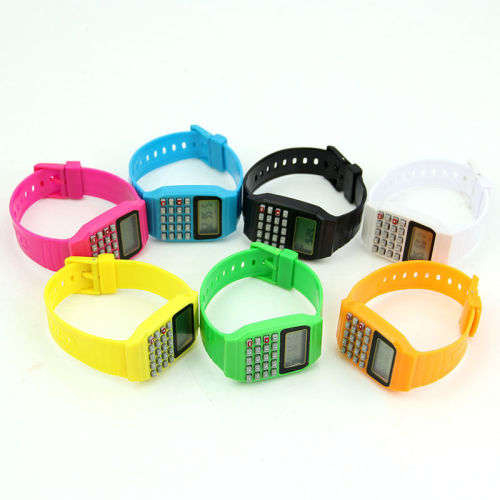 Digital LED watch.. with built in calculator....various colors.. LOWEST SHIPPING