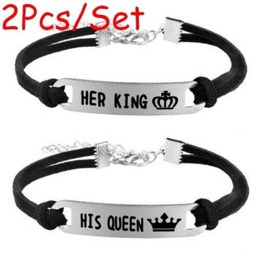 Her King and His Queen bracelet set .. LOWEST SHIPPING