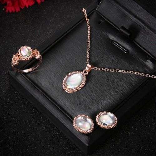 Opalescent moonstone 4 piece jewelry set!! LOWEST SHIPPING