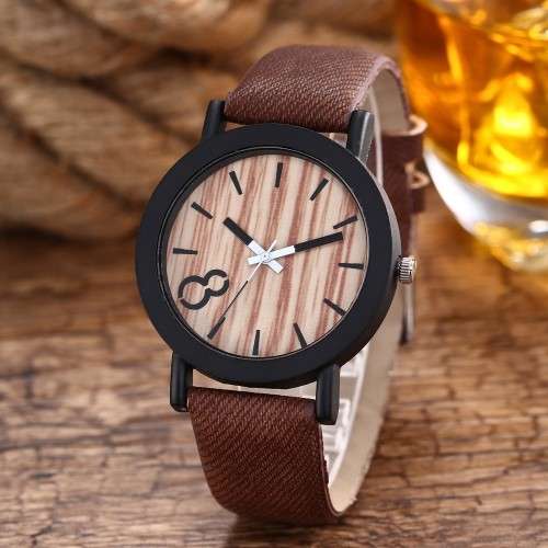 Mens wooden detail watch..