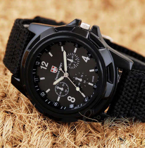 Canvas Analog Quartz Waterproof  Military Watch