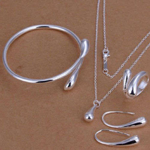 Stunning silver water drop 5 pc set - low shipping