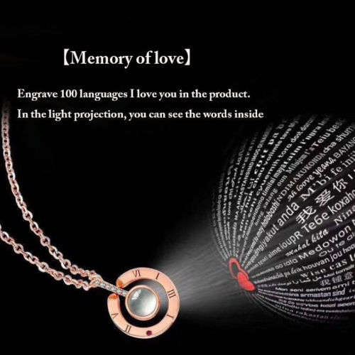 2018 Projection 100 Languages I Love You Charm Pendant Necklace  .. LOWEST SHIPPING