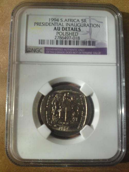 1994 Inauguration NGC graded AU details - polished. Vary rarely seen