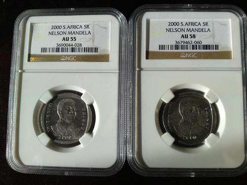 2000 Smiley NGC graded set AU55 and AU58