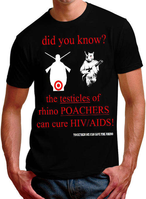 Rude and Funny Save The Rhino Shirt