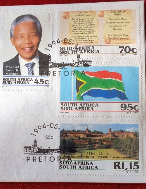 MANDELA .PRESIDENTIAL INAUGURATION 10.5.1994. FDC. SEALED.