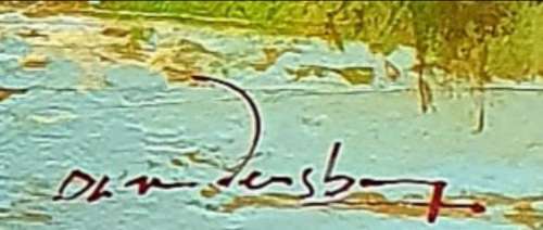 DERRIC VAN RENSBURG. LARGE  OIL ON CANVAS. 600 mm X 400 mm VALUED R15000.00