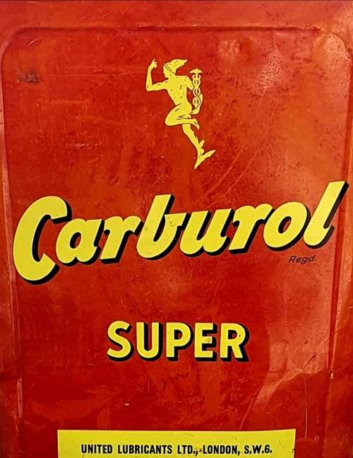 1960 ORIGINAL CARBUROL SUPER  5 GALLON MOTOR OIL DRUM.