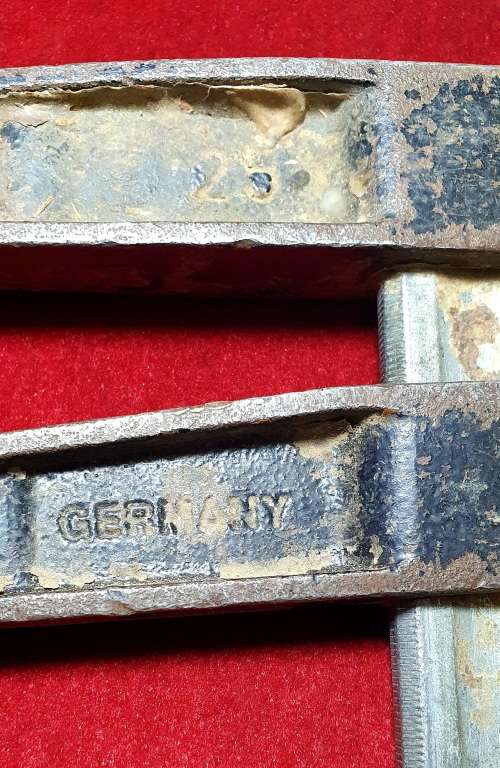 ANTIQUE BESSEY LONG BAR CLAMPS MADE IN GERMANY . ORIGINAL HANDLES !!