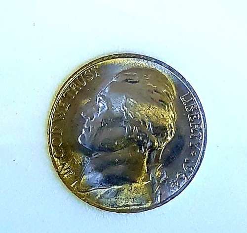 BRILLIANT UNCIRCULATED .1964 .JEFFERSON 5 CENT.