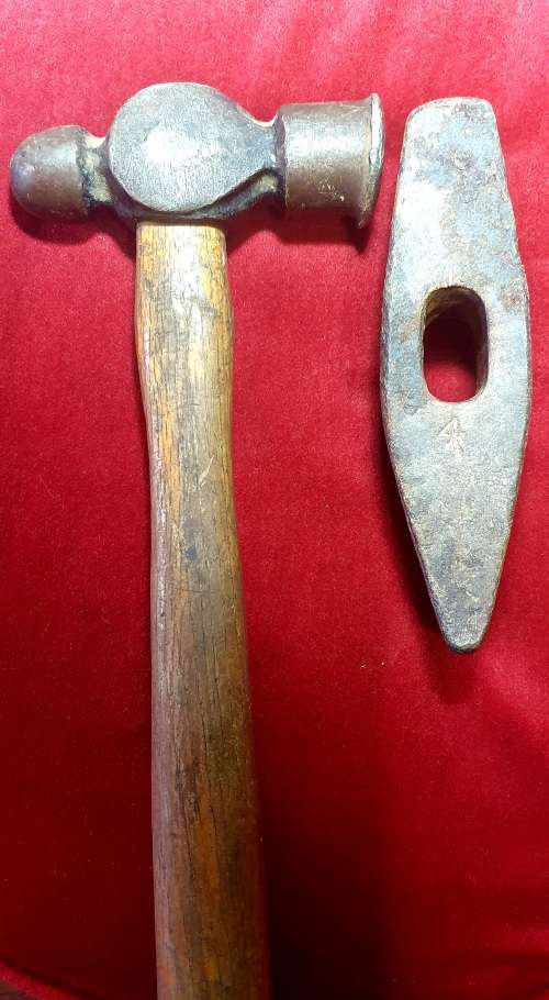 2 X HUGE ANTIQUE BLACKSMITH FORGING HAMMERS