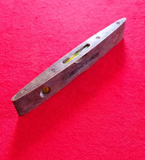 ANTIQUE J.RABONE SPIRIT LEVEL. Rosewood & Brass Torpedo shape.