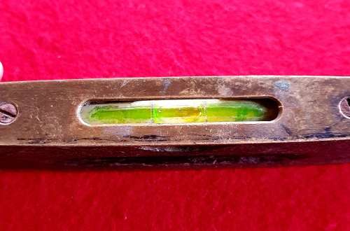 ANTIQUE J.RABONE SPIRIT LEVEL. Rosewood & Brass Torpedo shape.