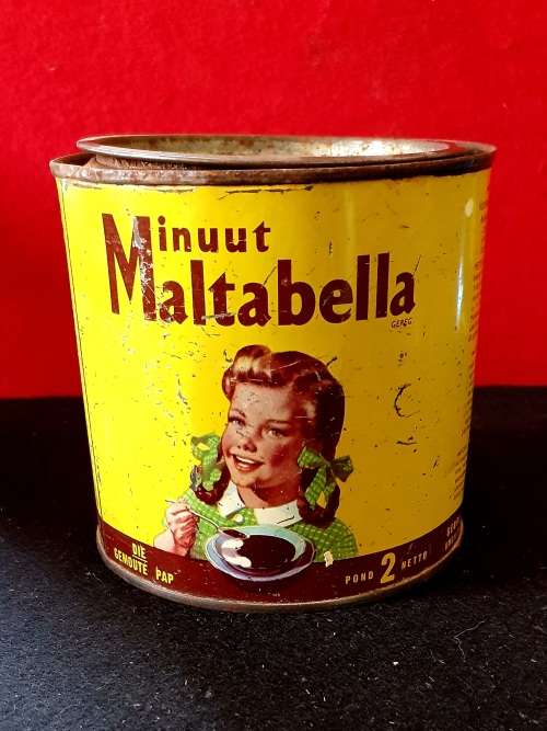 ANTIQUE MALTABELLA GEMOUTE PAP. 2 POND TIN !! SCARCE FIND !!