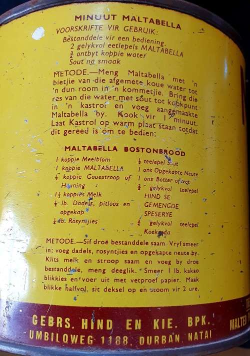 ANTIQUE MALTABELLA GEMOUTE PAP. 2 POND TIN !! SCARCE FIND !!