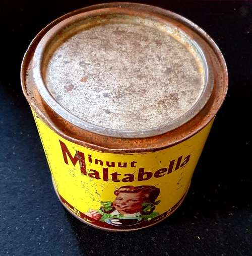 ANTIQUE MALTABELLA GEMOUTE PAP. 2 POND TIN !! SCARCE FIND !!