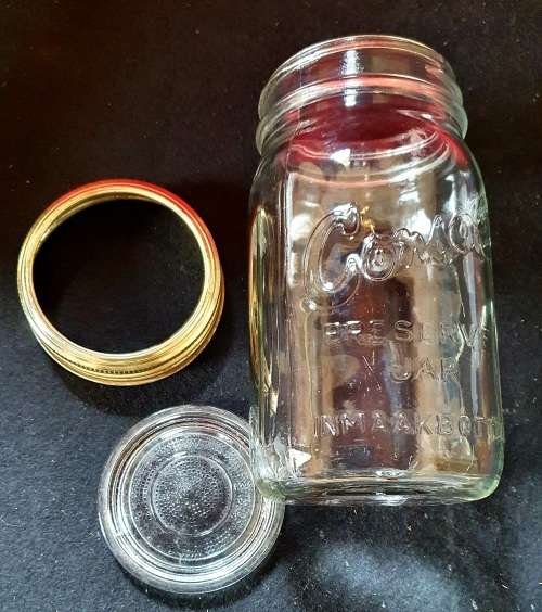 6  X VINTAGE CONSOL INMAAKBOTTEL / PRESERVE JAR. 1940s. 18CM HIGH . BID PER JAR !!