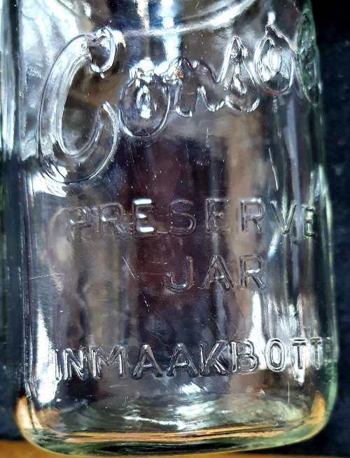 6  X VINTAGE CONSOL INMAAKBOTTEL / PRESERVE JAR. 1940s. 18CM HIGH . BID PER JAR !!