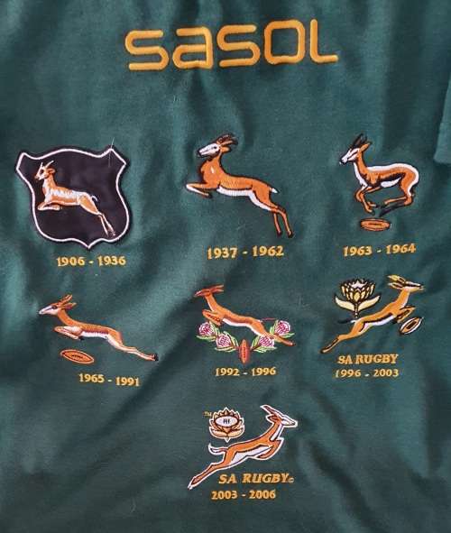 1906 T0 2006 CELEBRATING 100 YEARS SPRINGBOK RUGBY JERSEY LIMITED EDITION WITH CERTIFICATE. 286/3000