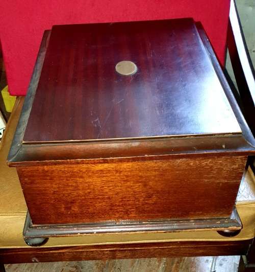 ANTIQUE HUGE SOLID WOOD CUTLERY CANTEEN WITH DRAWER. CIRCA 1899