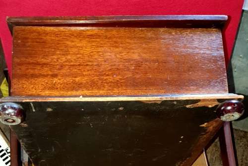 ANTIQUE HUGE SOLID WOOD CUTLERY CANTEEN WITH DRAWER. CIRCA 1899