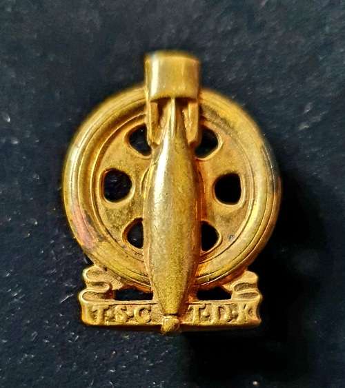SADF TDK / TSC  POCKET BADGE ( T . SERVICES ) BRONZE
