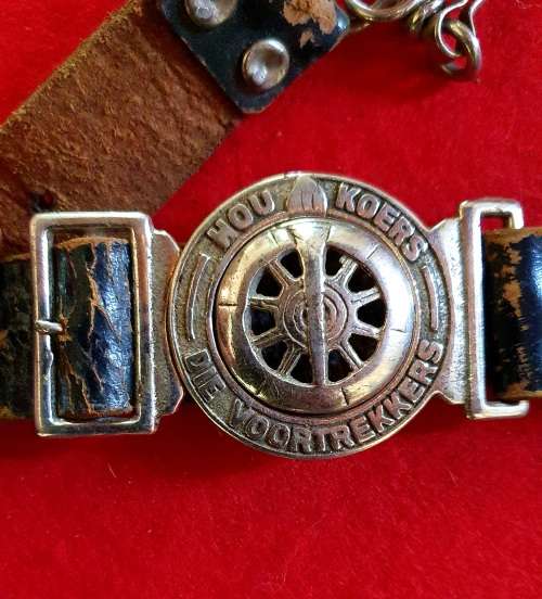 1930s VOORTREKKER LEATHER BELT AND BUCKLE COMPLETE.