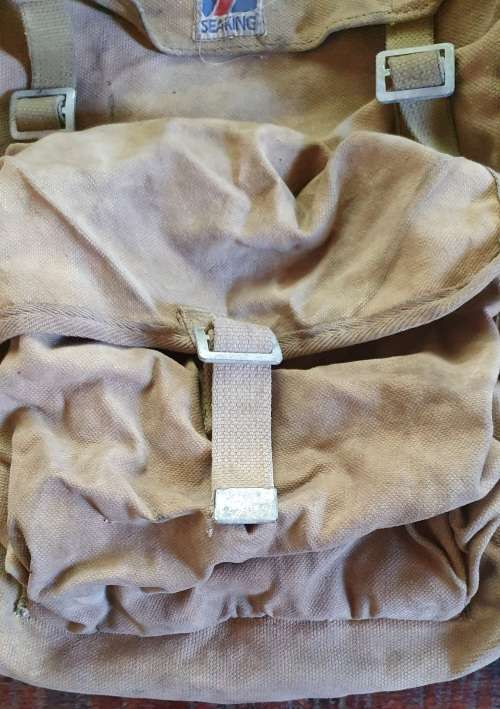 VINTAGE ORIGINAL SEAKING RUCKSACK !! X TRA LARGE !! THE IDEAL FISHING OR TRAVEL RUCKSACK !!