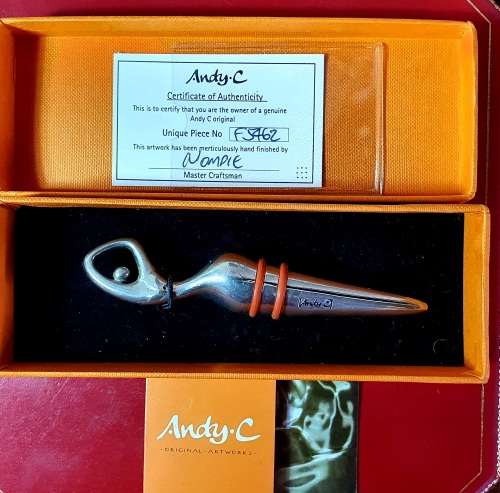 ANDY C WINE STOPPER WITH CERTIFICATE OF AUTHENTICITY