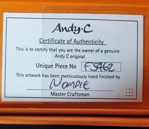 ANDY C WINE STOPPER WITH CERTIFICATE OF AUTHENTICITY